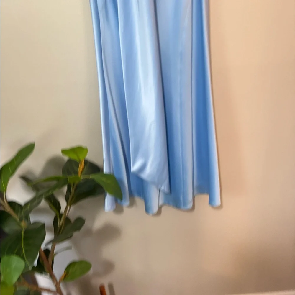 Hello Molly Blue Neck Wrap Gown - Picture 2 of 8